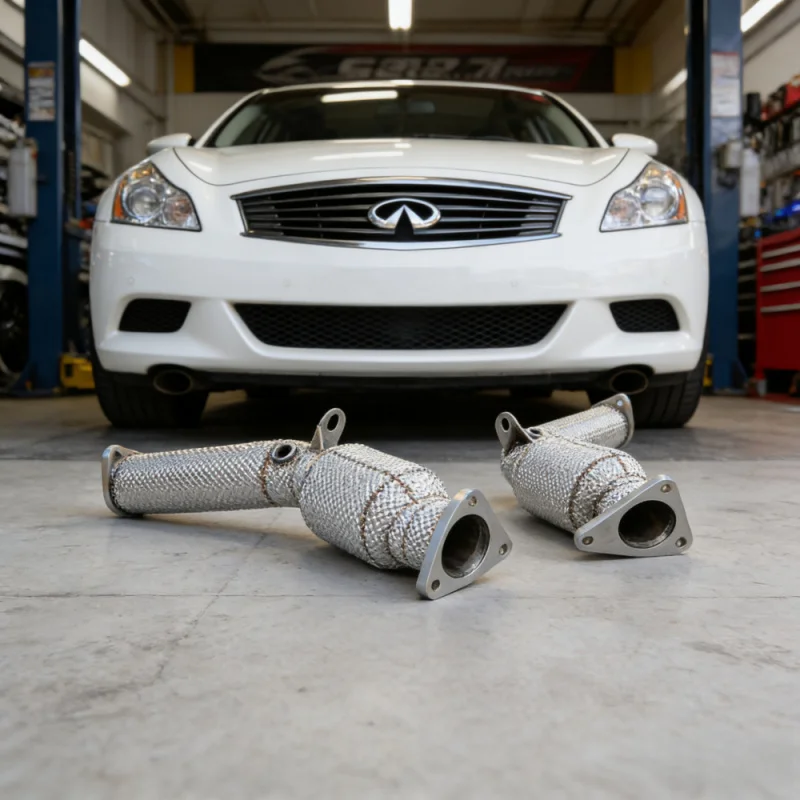 

Выпускной коллектор (даунпайп) для Infiniti G37 G25 G35 Q50 3.7L 2013-2020. Выхлопная система из нержавеющей стали с теплоизоляцией