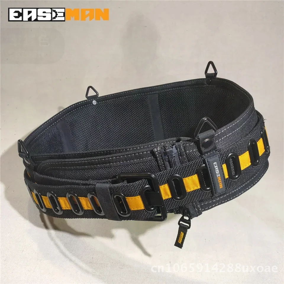 Wytrzymałe szelki do pasa narzędziowego z kieszeniami na gwoździe, regulowane wsparcie lędźwiowe, wielofunkcyjne szelki narzędziowe dla stolarza i elektryka.