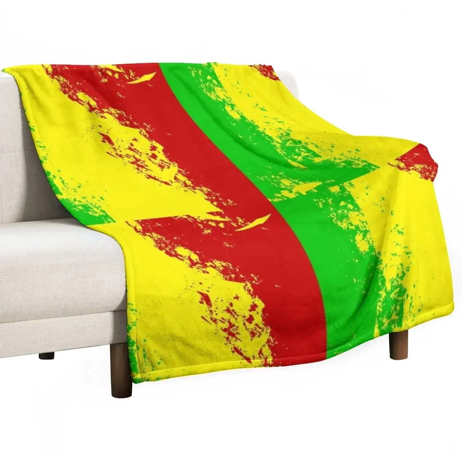 Rastafarian colors.. Jah Jah. Jamaican.. Reggae design Throw Blanket Decorative Throw Soft Big Sleeping Bag Winter beds Blankets
