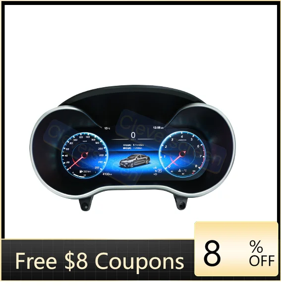 

Car Digital Dashboard Speedometer Display for C200L 2015-2021 LCD Instrument Panel