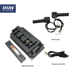 DUN/VOTOL EM-150 150A FOC Controller Driver With Hall Sensor Three Speed Throttle for QS Hub Mid-Drive Motor