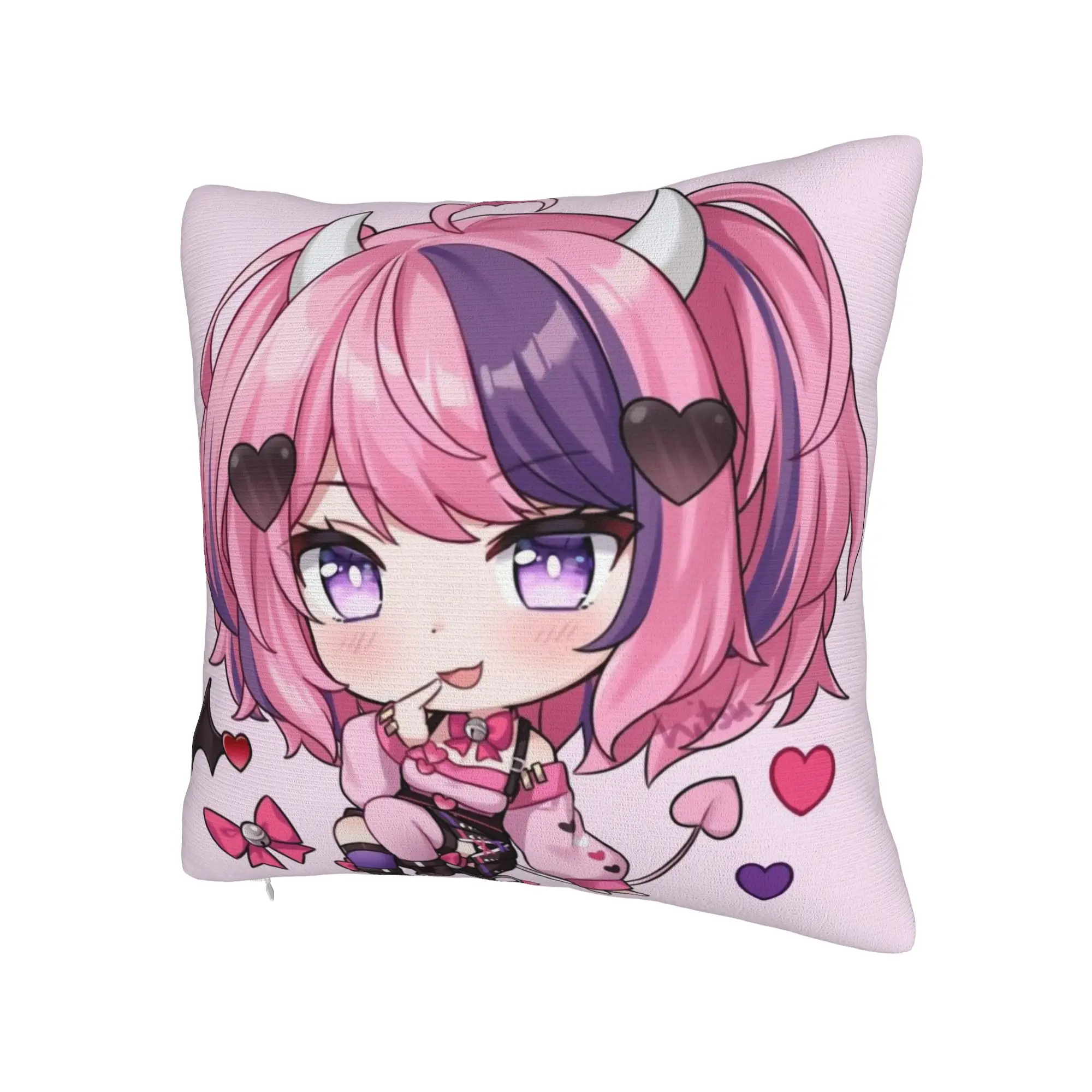 Ironmouse Vtuber Pillow Cover  Kawaii Pillow Case For Sofa Home Decor Custom Pillowcases Gift