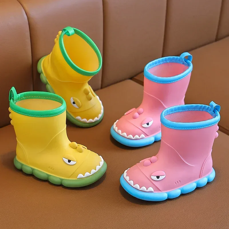 Rain Boots Kids Boy Waterproof Light and Handy Toddler Water Shoes for Girls Children Rain Boots