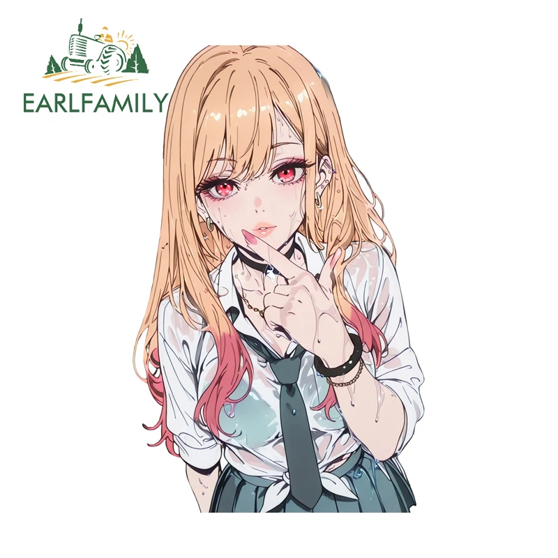 

EARLFAMILY Gothic Marin Kitagawa Cool Personality Stickers Lovely Cartoon Waifu Decal Suitable For Auto Graffiti Sticker