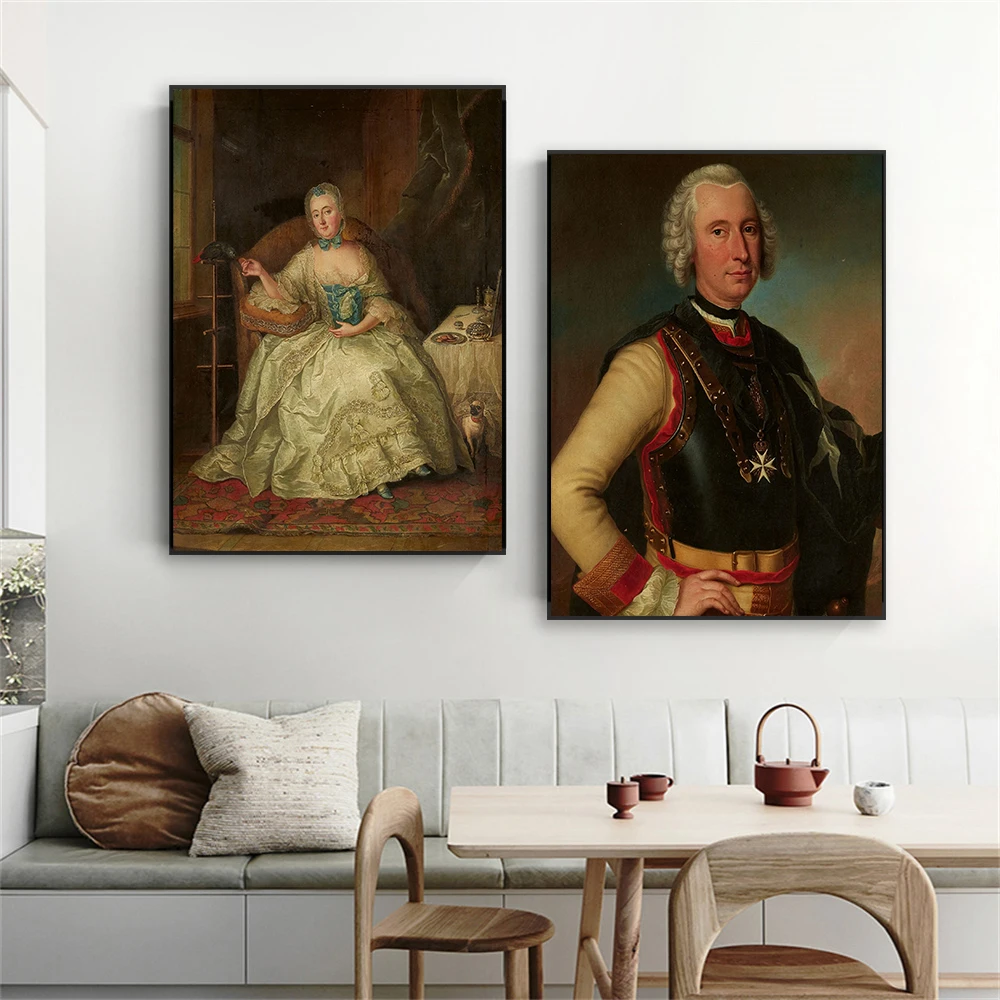 Renaissance Poster Portrait Oil Painting Print Duchess Helene Christiane Truchsess von Waldburg Portrait Canvas Painting Decor