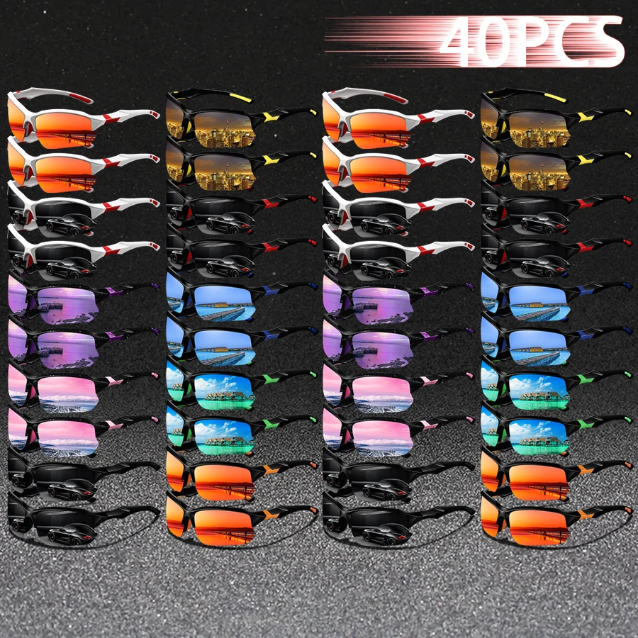 40pcs-driving-fishing-cycling-mountaineering-outdoor-sports-sunglasses-half-frame-fashion-vintage-eyewear-men-women-sun-glasses