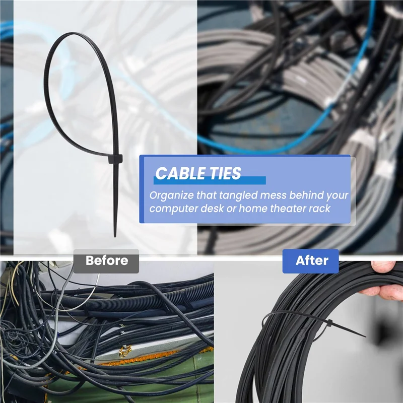 

A69E100 X Тонкие черные аккуратные стяжки для кабеля Стяжки на молнии Ремешок для шнура 200 мм х 3 мм