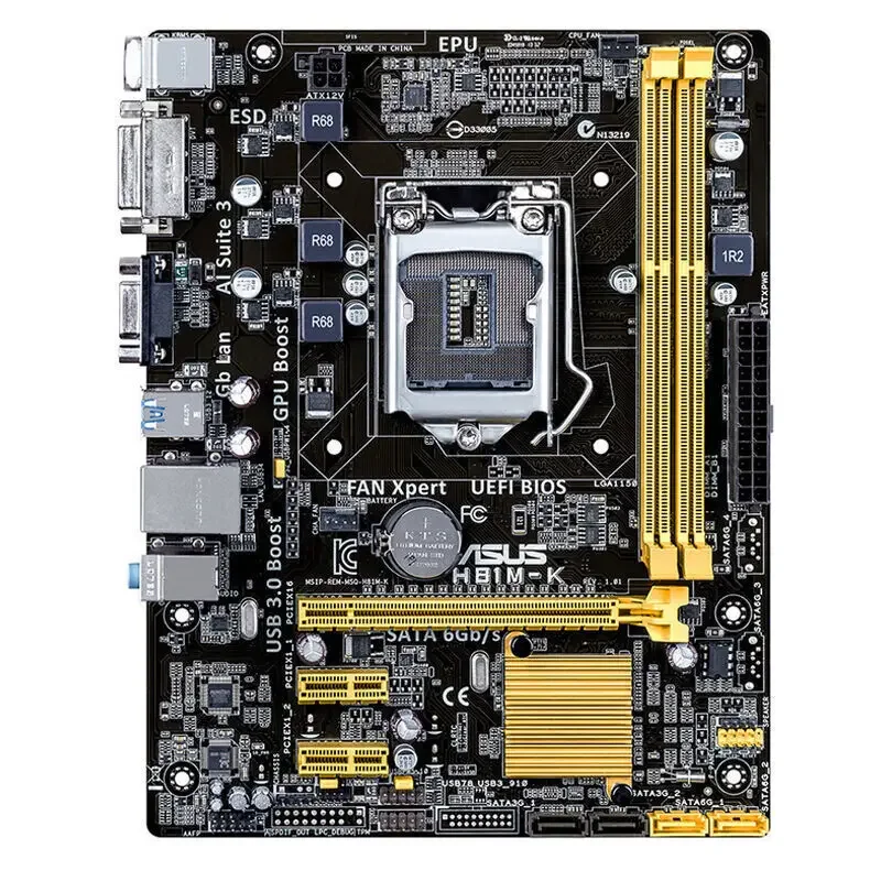 Suitable for H81M-K main board DDR3 1150 pins Support 4th generation processor desktop main board