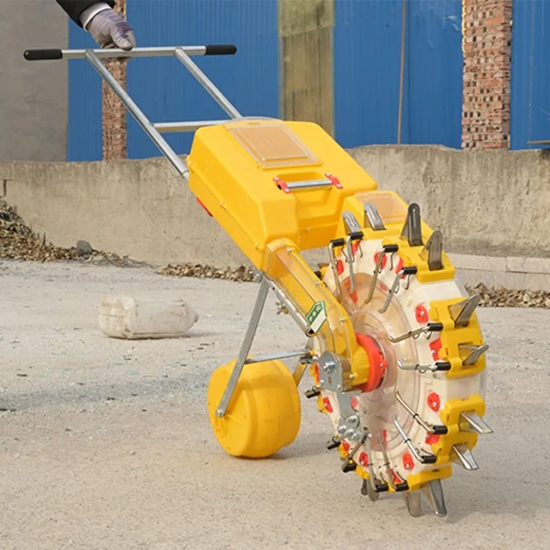 

Manual Roller Seeder 2 Row Precision Garden Planter For Corn Soybean Onion Carrot Vegetable Farm Agriculture Sowing Equipment