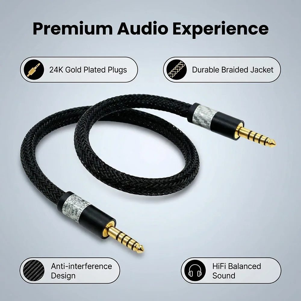 

Aouyade High quality 4.4mm male to 4.4mm male balanced interconnect