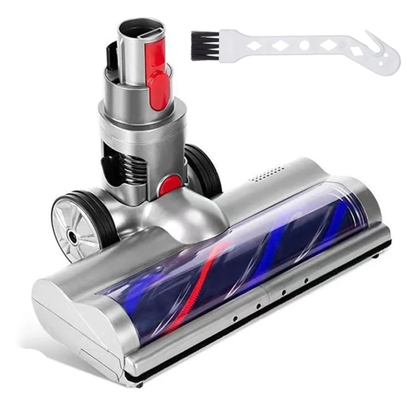 Para Dyson V15 V11 V10 V8 V7 aspiradoras de varilla inalámbrica para suelo de madera dura con faros LED cabezal de cepillo de rodillo suave-reamy