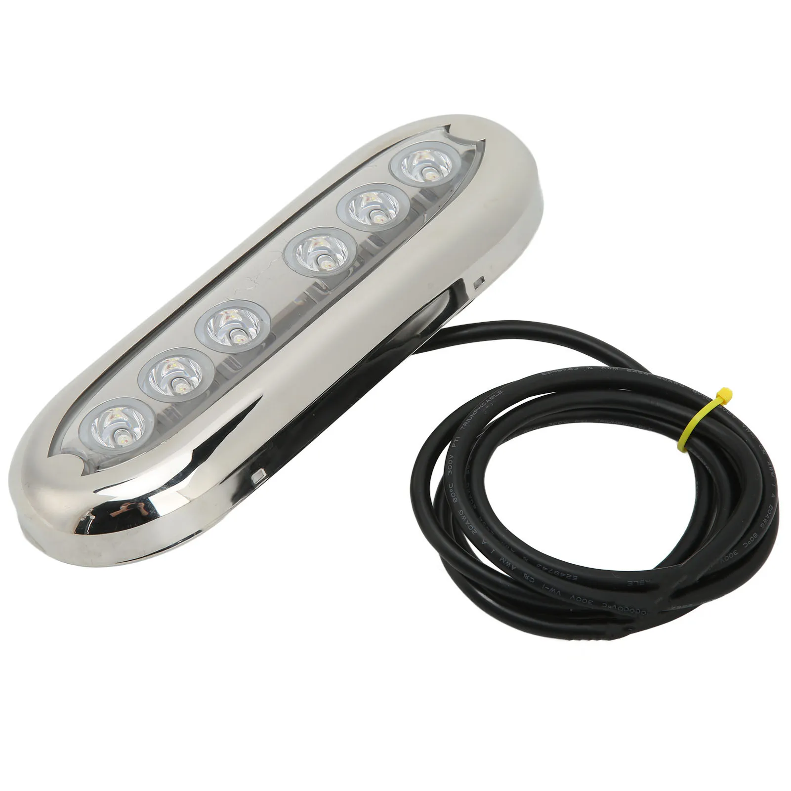 

12V-24V Boat Underwater LED Light – 6 LED Lamp Beads, IP68 Waterproof & Enhanced Sealing, 22.5W RGBW Multi-Color, Compatible wit