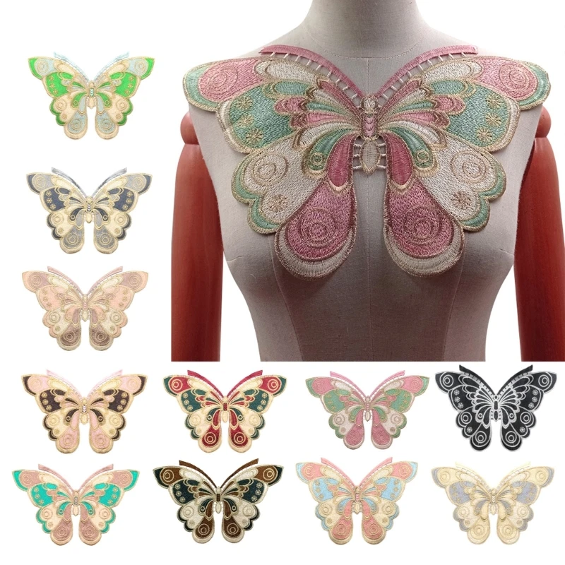 Butterfly Pattern Collar Sewing Flower Collar Vintage Trims Wedding Collar for Special Occasion