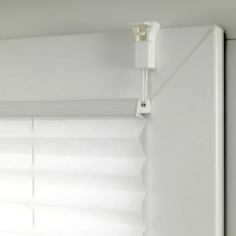 Window Pleated Blind, No Drilling for Gluing, Inner Frame, Thermal Pleated Blind Inside, Roller Blind Brackets on Frame, Folding