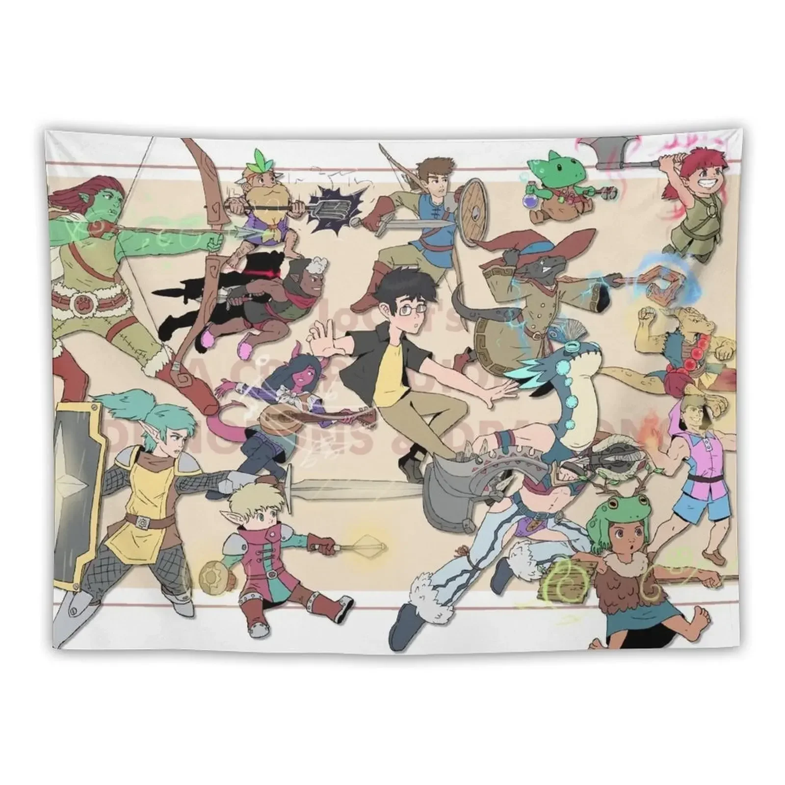 JoCat - A Crap Guide to D&D Poster Tapestry Decor Home Anime Decor Tapestry