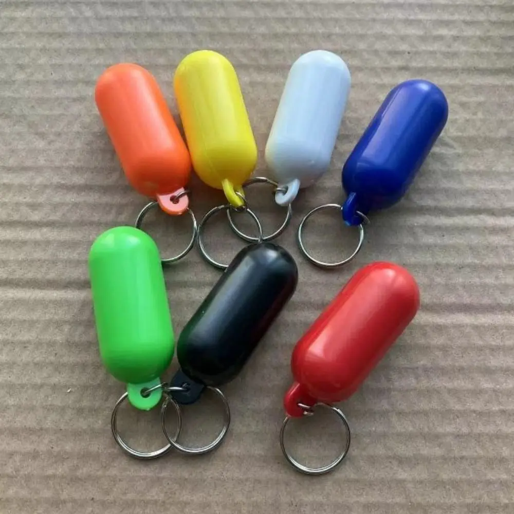 New Plastic Boat Kayak Floating Keyring Replacement Boat Accessory Buoyant Key Ring 7 Colors Marine Sailing Boat Float Keychain