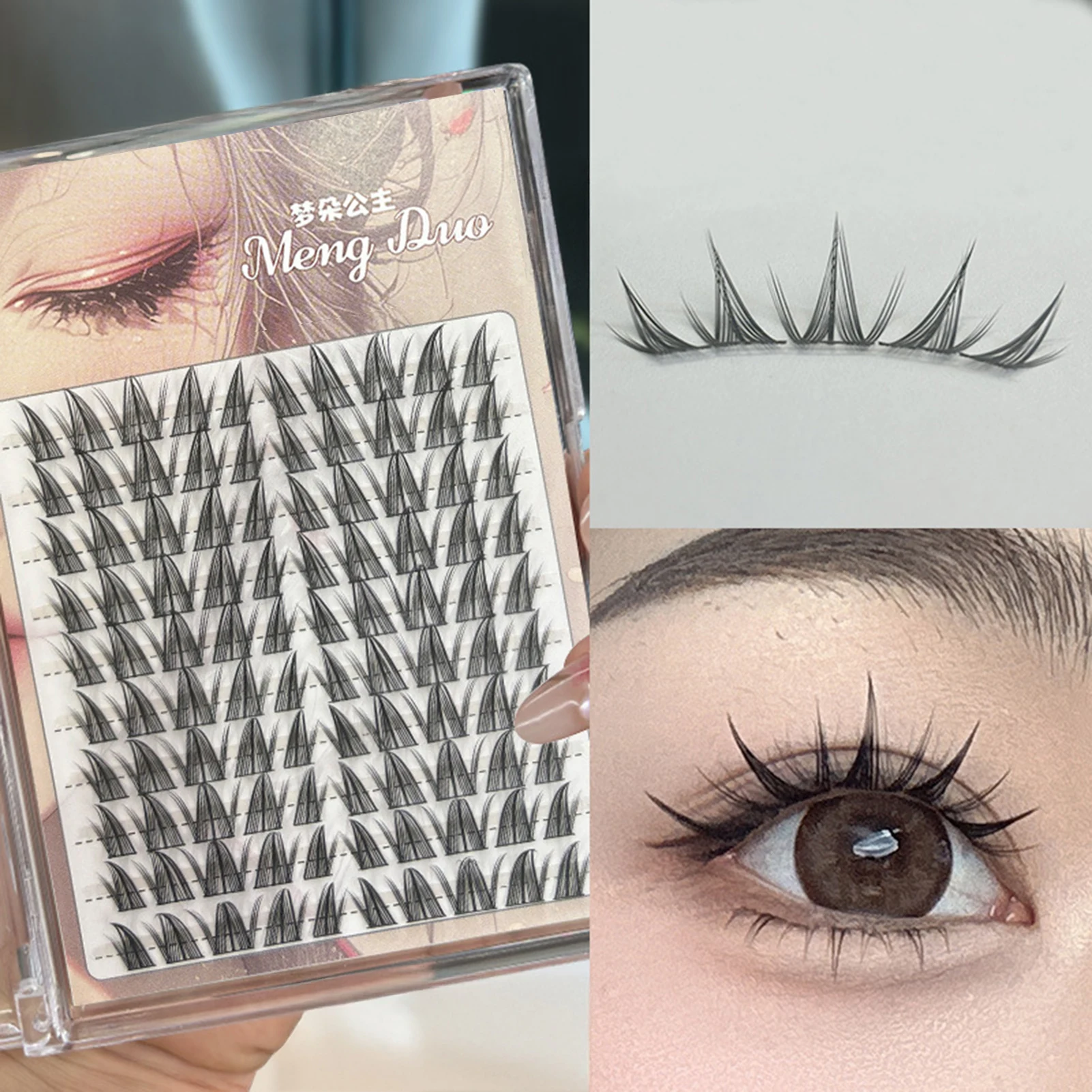 Ultra-Light Reusable Strip Lashes Mix Length Natural Look Lashes Clusters for Daily Life Or Important Occasions