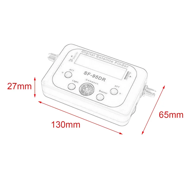 A42T-1 Set Digital Satellite Finder Digital SF-95DR Meter Satellite Finder TV Signal Receiver Sat Decoder Satfinder LCD Display