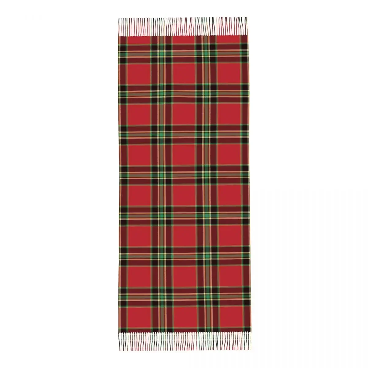 Xale xadrez de tartan de natal para mulheres, envoltórios, lenço longo, pashmina, borla, lenços, quente, grande, ano novo