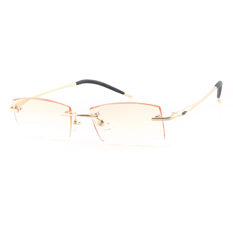 JoXiGo Lunettes Lecture Sans Monture Anti Lumière Bleue Homme - Design Diamant Avec Étui
