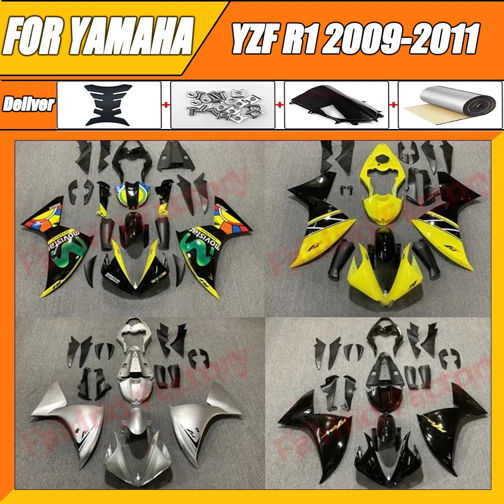 

Motorcycle Fairing Kit ABS Plastic Body Injection Fairings Bodywork Bodykits For Yamaha R1 YZF1000 YZF-R1 2009 2010 2011 zxmt