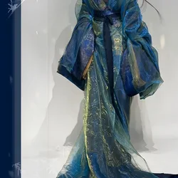 Warring States Robe Chinese Hanfu Suit Dress Women Carnival Cosplay Costume Outfit Fairy Style Big Sleeve Trailing Ancient Dress