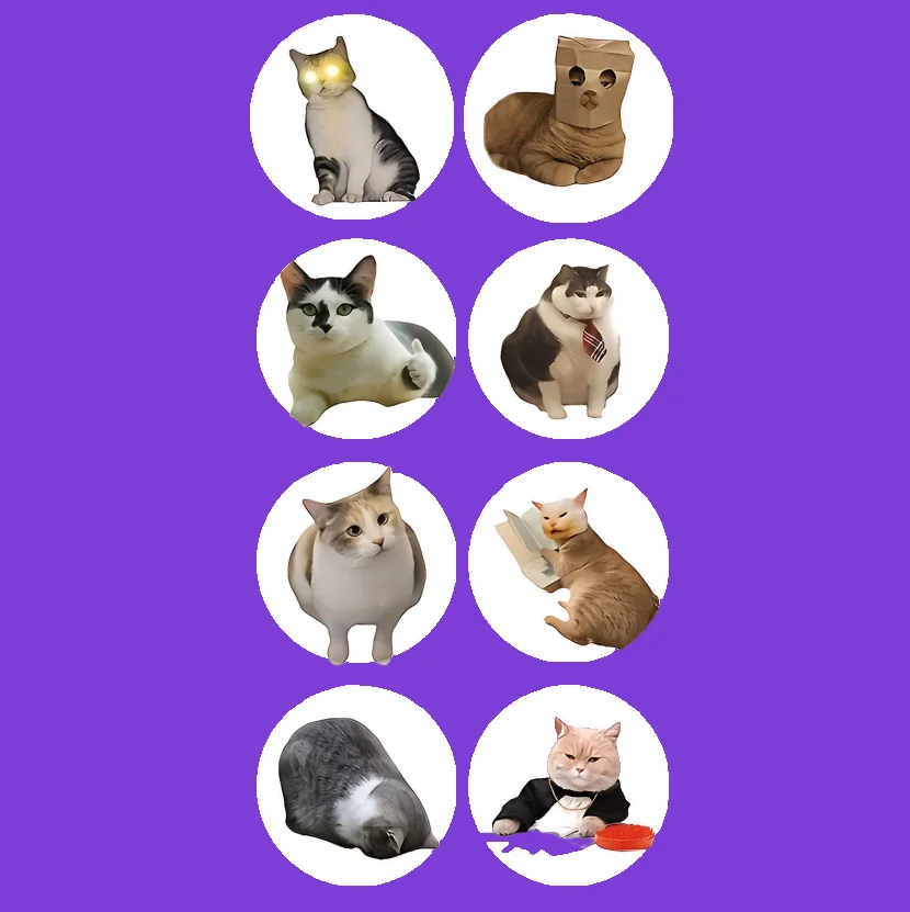 100 pcs/500 pcs Cartoon Meme Kat Stickers Voor School Beloning Stickers Klaslokaal Decor Aanmoediging Sticker Voor Student leraar