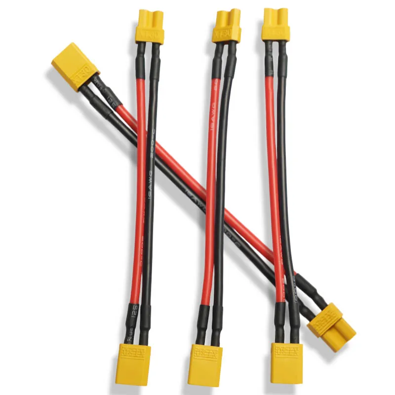 1-6pcs XT30 to XT30 Connector Adapter Male/Female Plug for RC FPV Quadcopter CineLog35 Drone Part 0CM 14AWG Silicone Wire Cable view 4