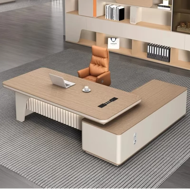 L Shape High Quality Office Desk Manager Work Modern Bookshelf Office Desk Chair Luxury Organizer Metal Escritorio Furniture