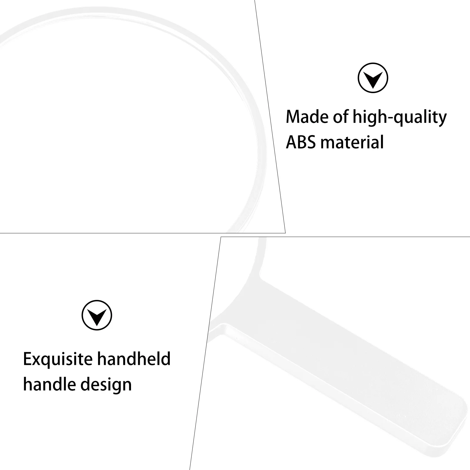 Espelho de mão portátil compacto espelho de maquiagem de viagem com alça requintado design simples aniversário dia dos namorados presente de natal