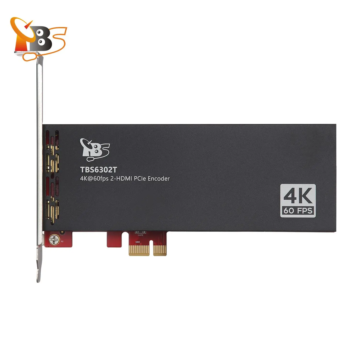 Tarjeta codificadora HDMI TBS6302T 4K@60fps | Tarjeta de captura PCIe de entrada HDMI dual para transmisión/transmisión en vivo |   Codificación H.264/H.265