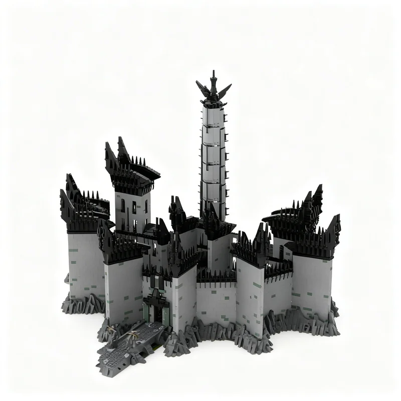 14045pcs MOC The Hobbit Lord The Rings The Rings UCS Minas Morgul Model Building Blocks Christmas Gift Toy Display Assemble