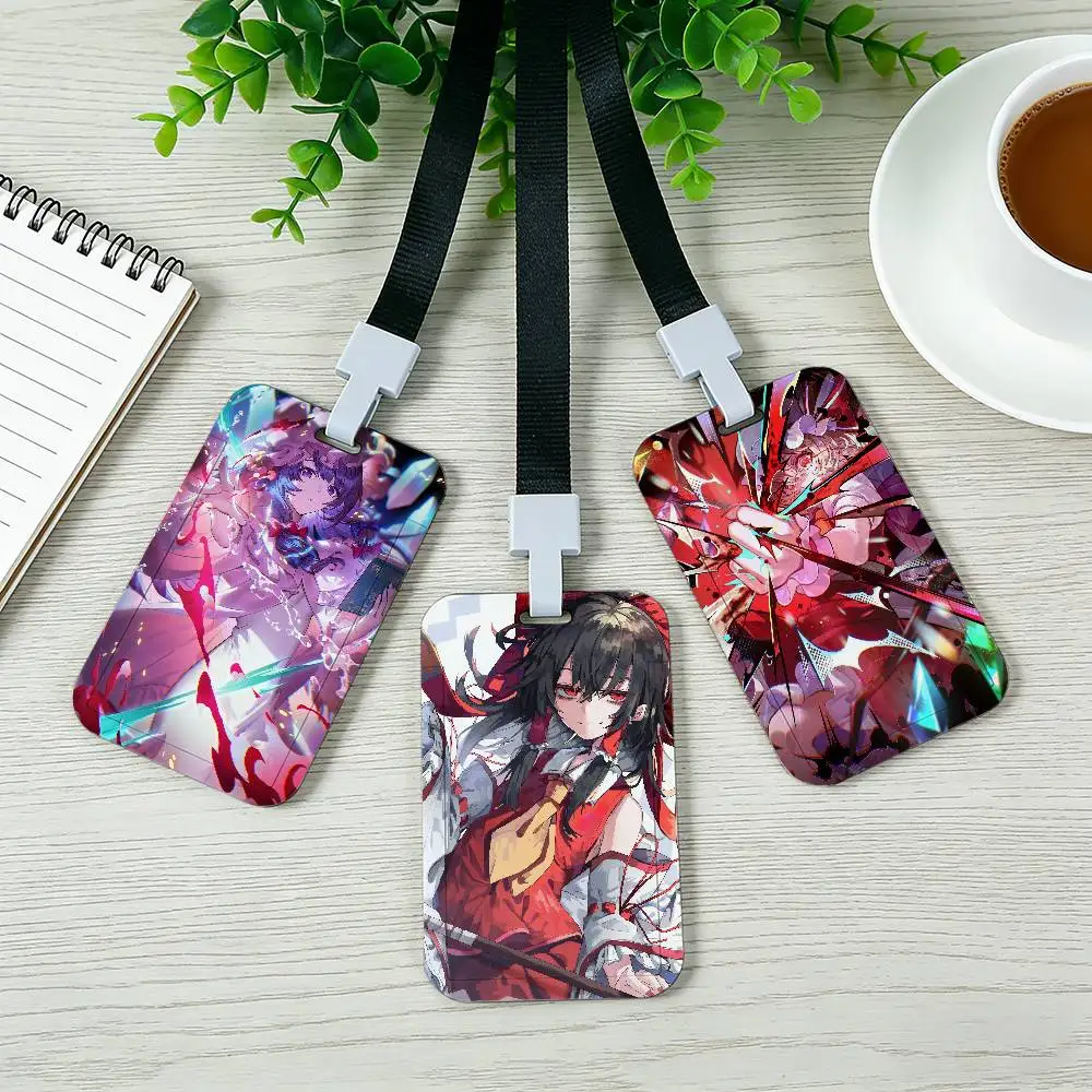 Game T-Touhou P-Project Card Cover Bag Business Work Name Card Badge Holders Unisex Credit Card Business Bus ID Holder Case