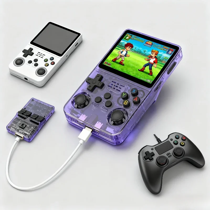 New R36S Retro Handheld Video Game Console System 3.5-inch IPS Screen Portable Pocket Video Player 128GB 20000+ Games Boy Gifts