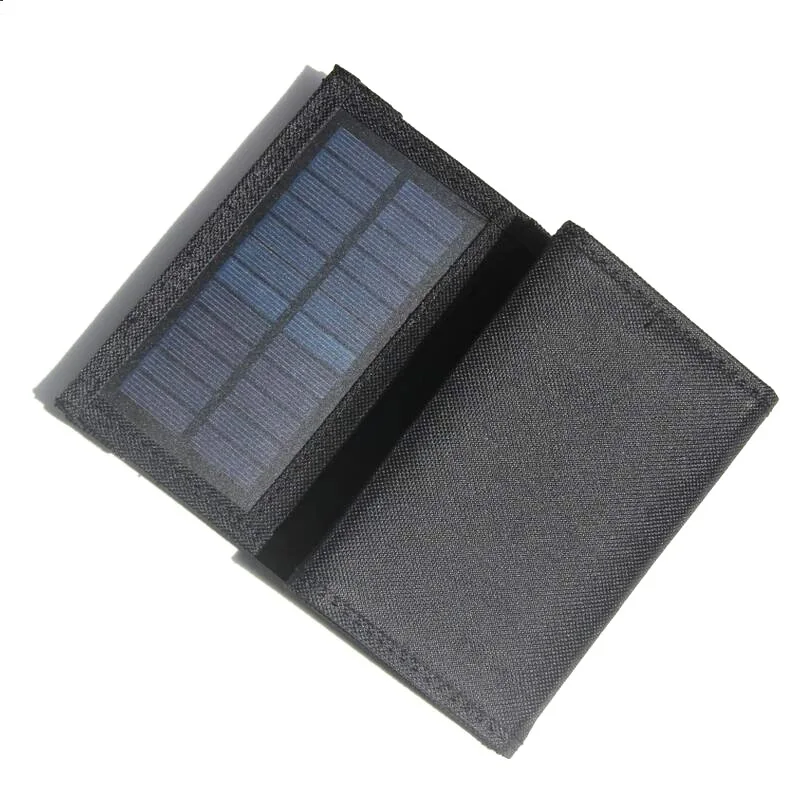 8W Portable Folding Solar Charger Panel for Camping Hiking 5-Fold USB Solar Power Bank Bag Emergency Travel Size Backup