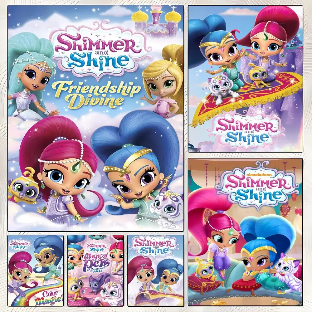 Bright Kids-Show S-Shimmer And Shine Poster Sleek Living Space Accents Current Style Home Wall Decor