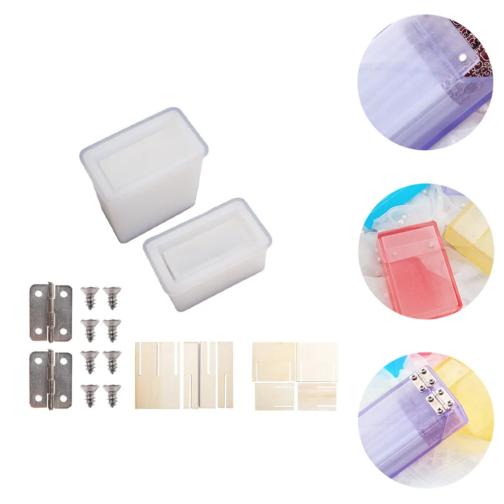 

Square Shape Silicone Resin Molds DIY Cigarette Case Making Kit Sturdy Flexible Mold Tool for Handmade Gifts Resin Art Crafts