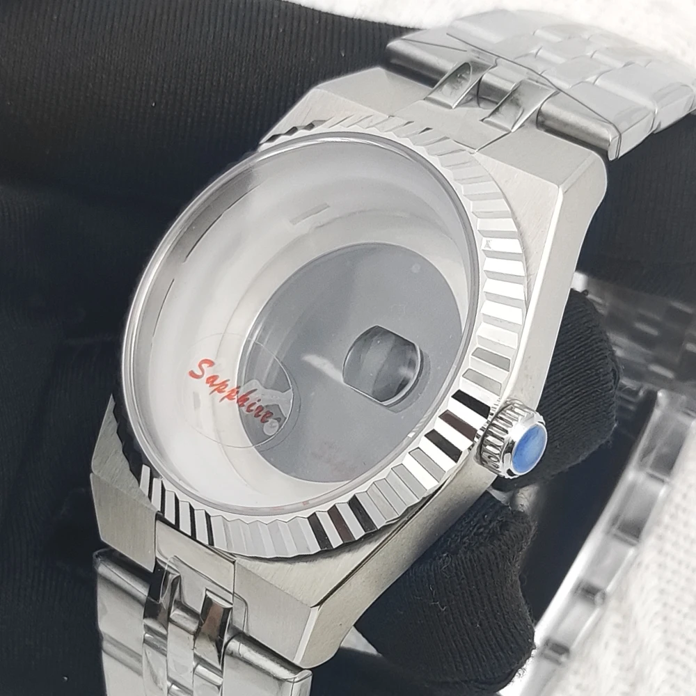 316L Stainless Steel 40mm Land-Dwellwe Watch Case Strap Sapphire Glass Fit for NH35 Waterproof Automatic Mechanical Watch Case image 5
