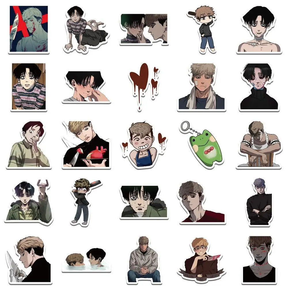 50 sztuk/zestaw koreaลski komiks zabijanie naklejka Stalking Oh Sangwoo, Yoon Bum Manga charakter wodoodporne naklejki na laptopa deskorolka