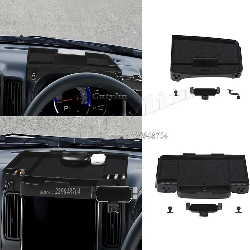 For Suzuki Every 2024 2025 ABS Mobile Phone Holder Instrument Screen Storage Box Container Protector Cover Car Accessories