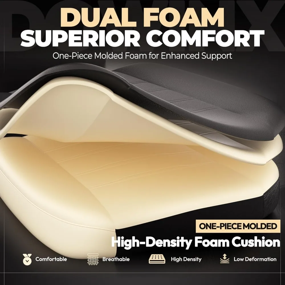 كرسي ألعاب مريح من جلد البولي يوريثان مع مسند للقدمين للكبيرة والطويلة، دعم خلفي واسع للاعبين الثقيلين، أسود