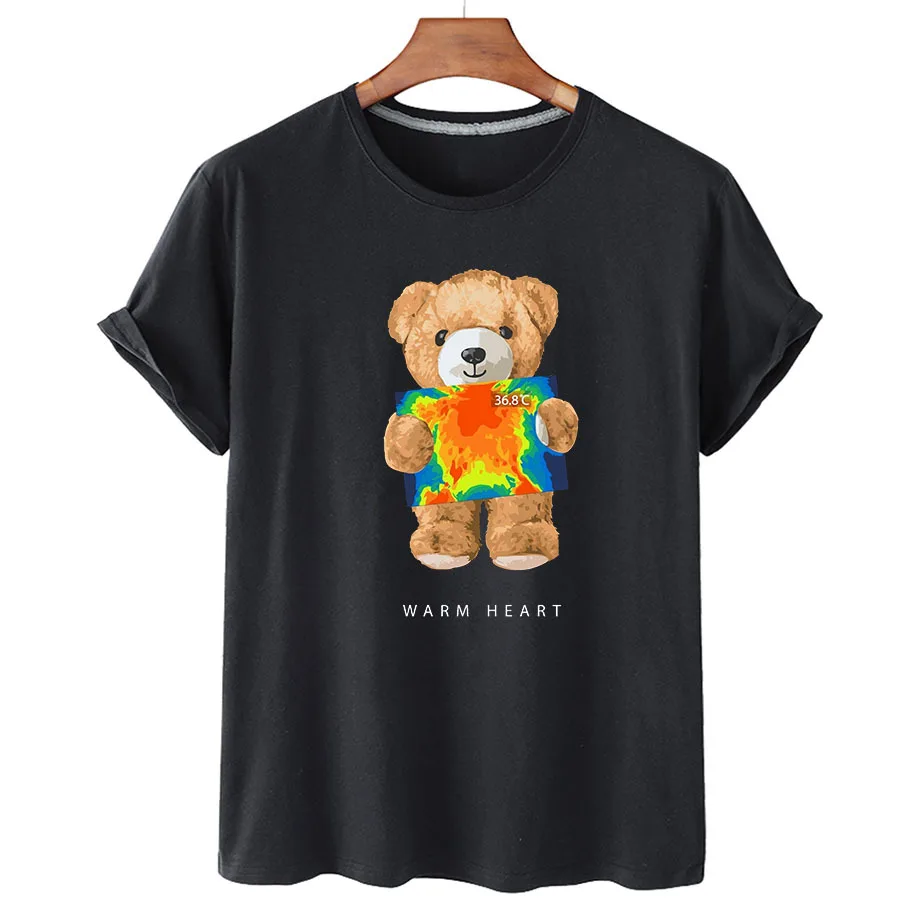 

100% Cotton Pat Ct Bear T Shirts Women Summer Top T Shirts Unisex Short Sleeve O Neck T Shirts 2022 Women's Fashion Shirts S-4XL