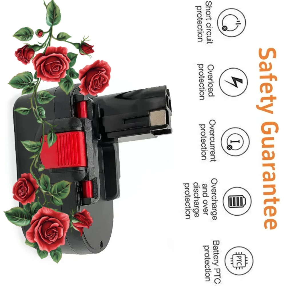 

For Bosch 18V 4.8Ah/6.8Ah/9.8Ah Ni-MH Rechargeable Battery BAT025 BAT026 BAT160 PSR180