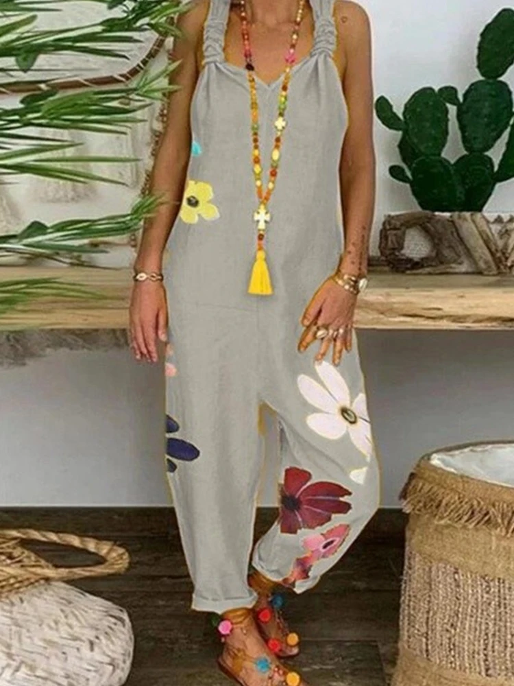 Losse oversized onepiece Susps Wide Street Sle Casual broek Lange broek Dames Faion Herfstcollectie