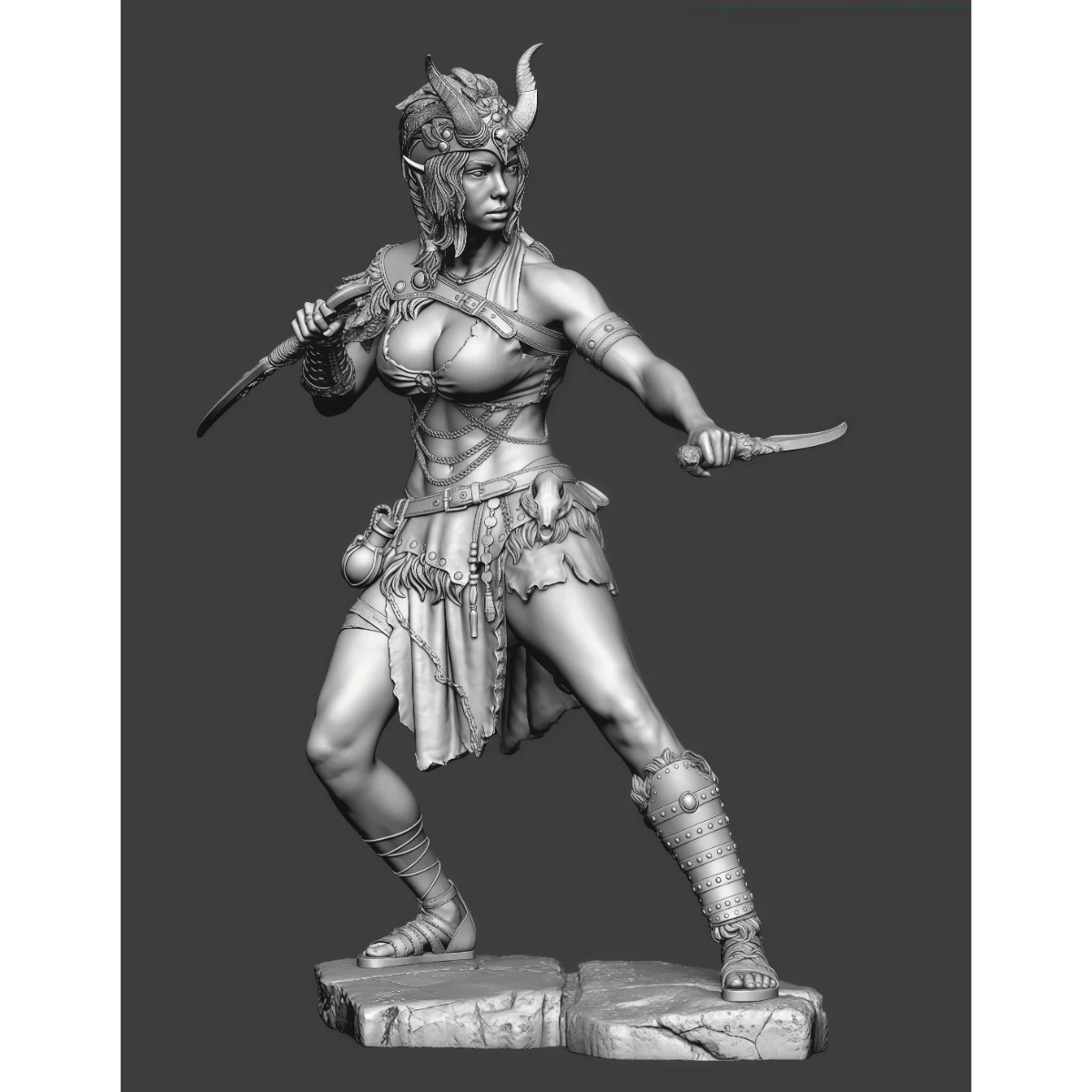 

75MM Resin Unpainted Model Kit, Fantasy World - Dark Elf Unfinished and Unpainted GK,
