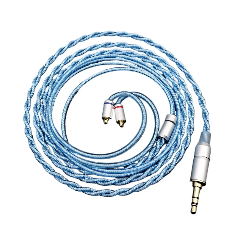 For  Audiophile Grade, Single Crystal Copper Silver Plating, Earphone Upgrade Cable 0.78/a2dc
