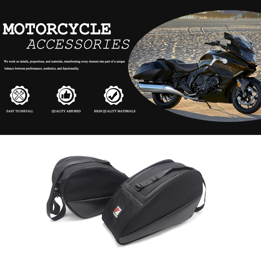Motorcycle Accessories Luggage Bags For BMW K1600B K 1600 B K1600 Grand America Black Topcase Inner Bags Side Case Pannier Bag