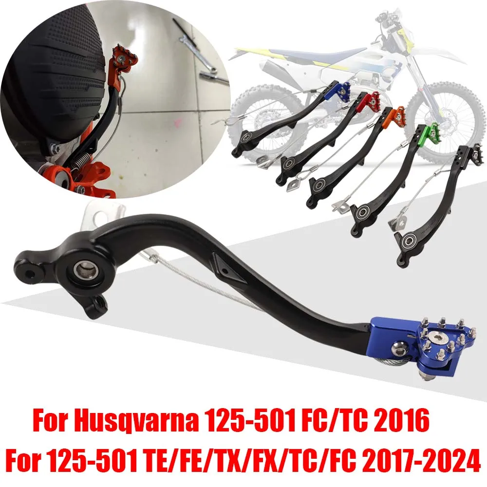 

For Husqvarna TE FE TX FX TC FC 125 150 250 300 350 450 501 TE300 2017 - 2024 Motorcycle Accessories Rear Foot Brake Pedal Lever