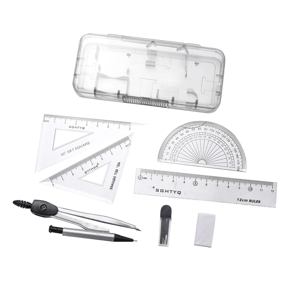 

2 Sets Compasses Geometry Geometry Set Drawing Ruler Tool Math Tool School Supplies Drafting Ruler Set Tools