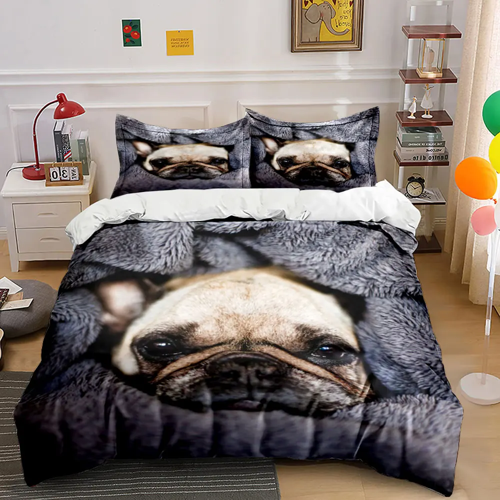 Object wrapped in gray towel Pattern Duvet Cover Set Digital Print Colorful Polyester Bedding with Zipper Closur for kids gifts